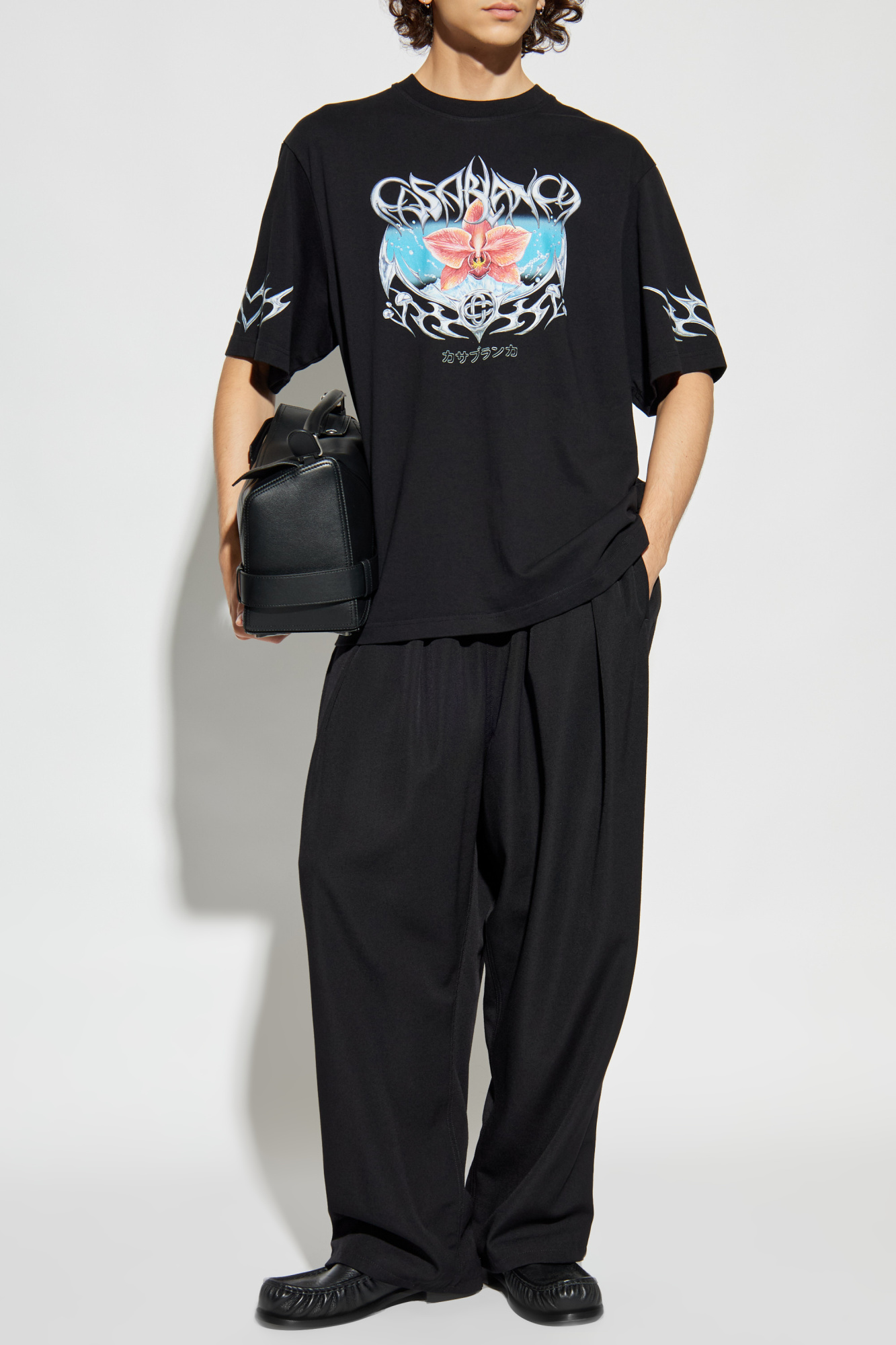 Casablanca Tシャツ Casa Beach Wave Cropped T-Shirt | Casablanca Paris